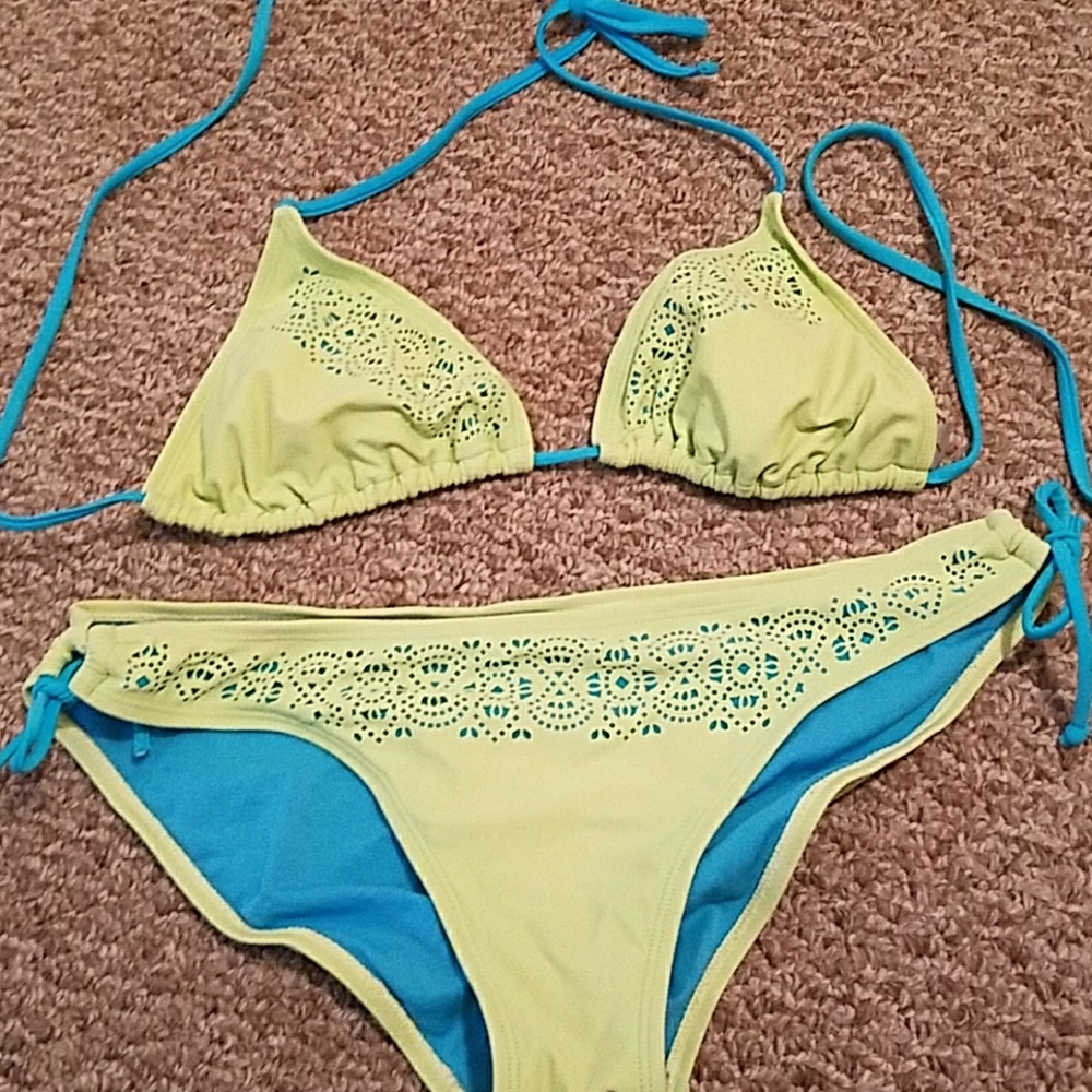 Swim suit lime green